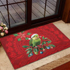 Aussie Green Budgerigar Rubber Doormat Aboriginal Inspired Christmas - Aussie Hoodie