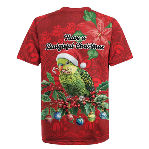 Aussie Green Budgerigar Rugby Jersey Aboriginal Inspired Christmas - Aussie Hoodie