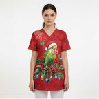 Aussie Green Budgerigar Scrub Top Aboriginal Inspired Christmas - Aussie Hoodie