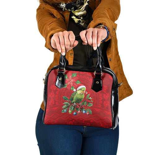Aussie Green Budgerigar Shoulder Handbag Aboriginal Inspired Christmas - Aussie Hoodie