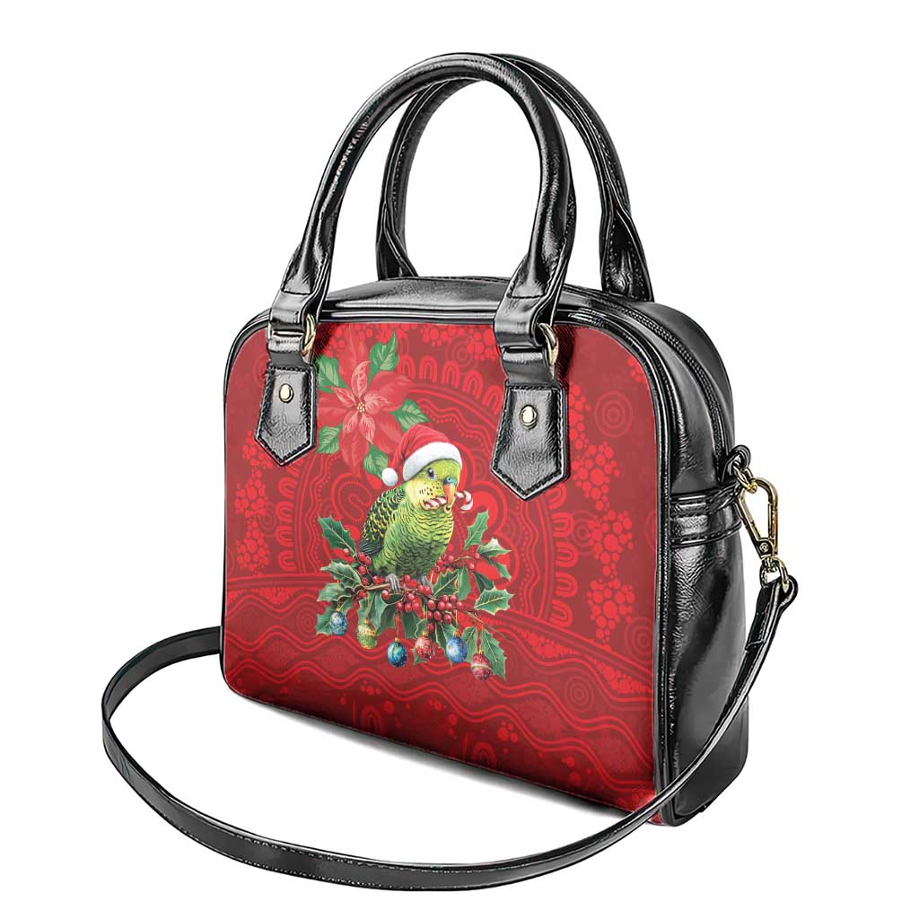 Aussie Green Budgerigar Shoulder Handbag Aboriginal Inspired Christmas - Aussie Hoodie