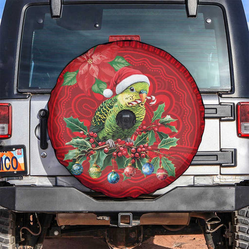 Aussie Green Budgerigar Spare Tire Cover Aboriginal Inspired Christmas - Aussie Hoodie