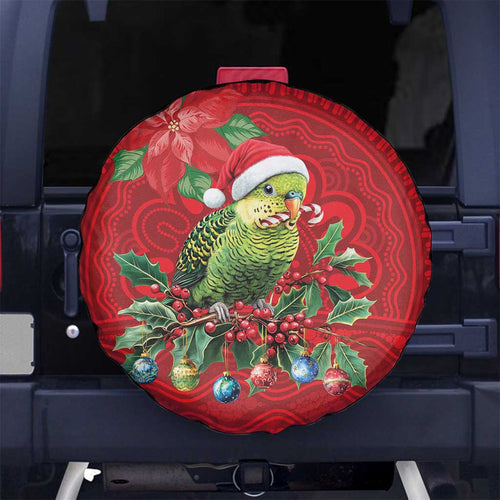 Aussie Green Budgerigar Spare Tire Cover Aboriginal Inspired Christmas - Aussie Hoodie