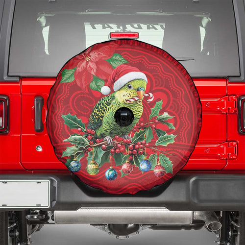 Aussie Green Budgerigar Spare Tire Cover Aboriginal Inspired Christmas - Aussie Hoodie