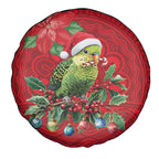 Aussie Green Budgerigar Spare Tire Cover Aboriginal Inspired Christmas - Aussie Hoodie