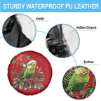 Aussie Green Budgerigar Spare Tire Cover Aboriginal Inspired Christmas - Aussie Hoodie
