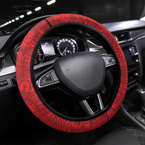 Aussie Green Budgerigar Steering Wheel Cover Aboriginal Inspired Christmas - Aussie Hoodie