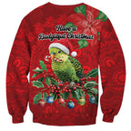 Aussie Green Budgerigar Sweatshirt Aboriginal Inspired Christmas - Aussie Hoodie
