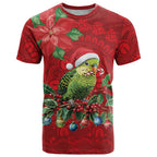Aussie Green Budgerigar T Shirt Aboriginal Inspired Christmas - Aussie Hoodie