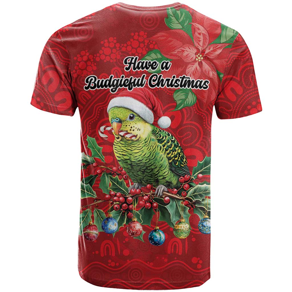Aussie Green Budgerigar T Shirt Aboriginal Inspired Christmas - Aussie Hoodie