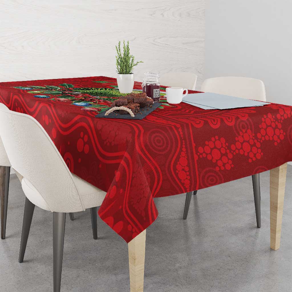 Aussie Green Budgerigar Tablecloth Aboriginal Inspired Christmas - Aussie Hoodie