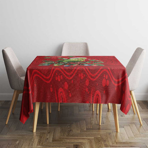 Aussie Green Budgerigar Tablecloth Aboriginal Inspired Christmas - Aussie Hoodie