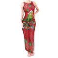 Aussie Green Budgerigar Tank Maxi Dress Aboriginal Inspired Christmas - Aussie Hoodie