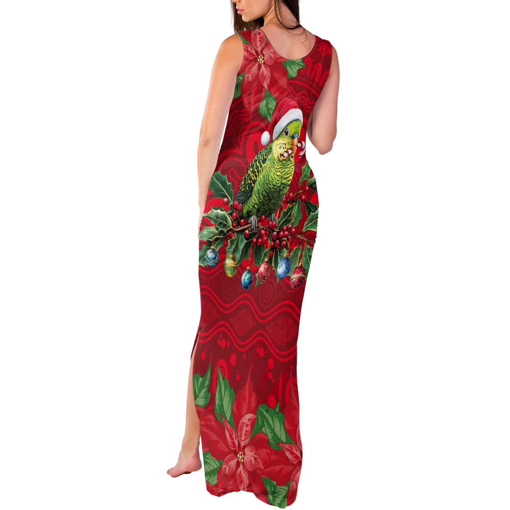Aussie Green Budgerigar Tank Maxi Dress Aboriginal Inspired Christmas - Aussie Hoodie