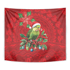 Aussie Green Budgerigar Tapestry Aboriginal Inspired Christmas - Aussie Hoodie