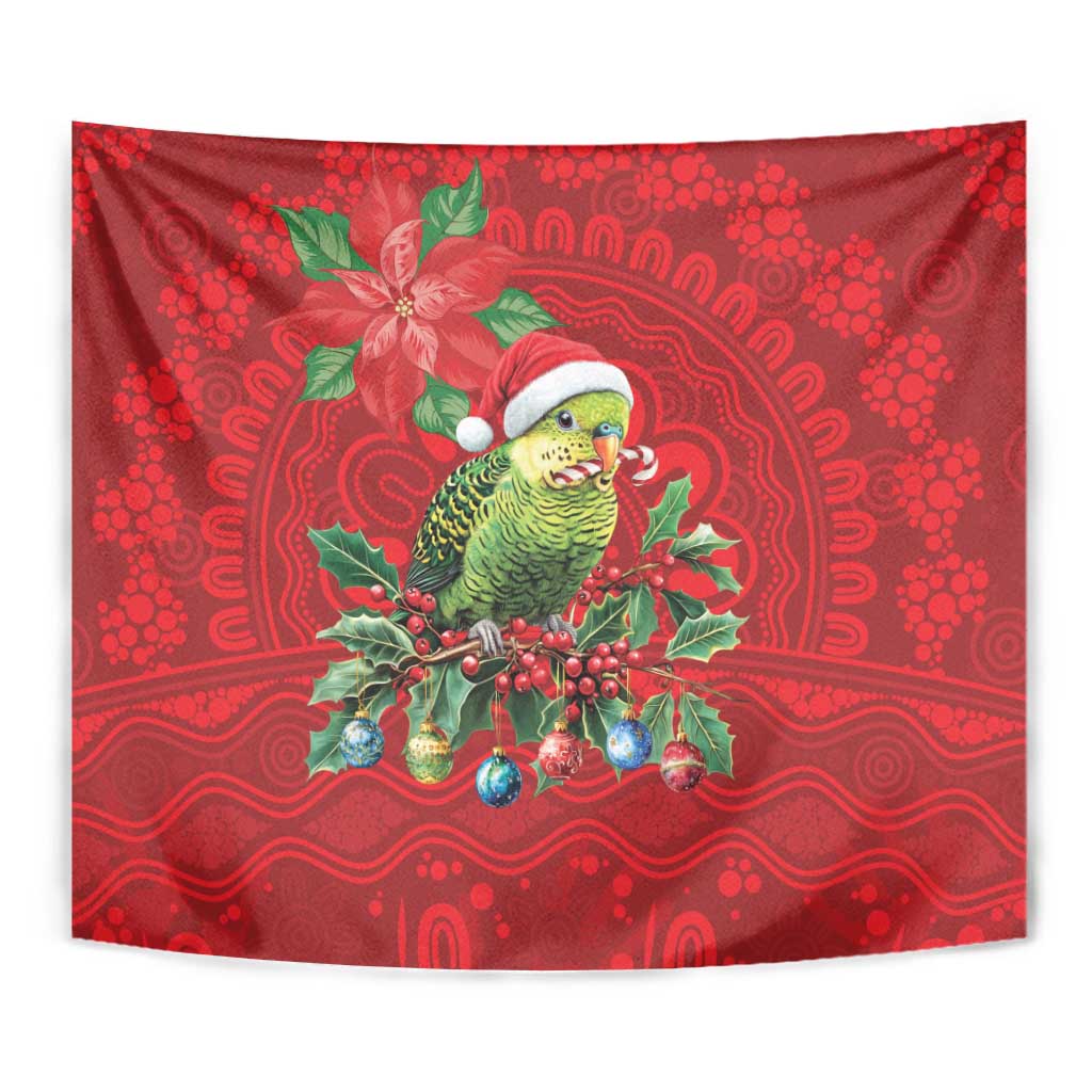 Aussie Green Budgerigar Tapestry Aboriginal Inspired Christmas - Aussie Hoodie