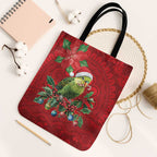 Aussie Green Budgerigar Tote Bag Aboriginal Inspired Christmas - Aussie Hoodie