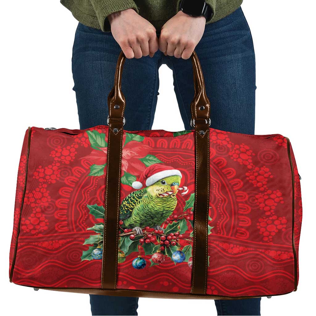 Aussie Green Budgerigar Travel Bag Aboriginal Inspired Christmas - Aussie Hoodie