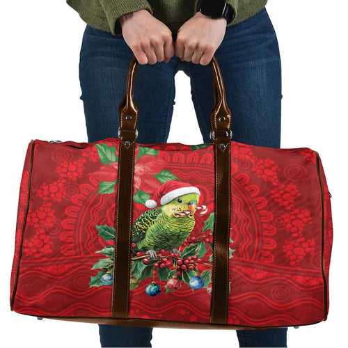 Aussie Green Budgerigar Travel Bag Aboriginal Inspired Christmas - Aussie Hoodie