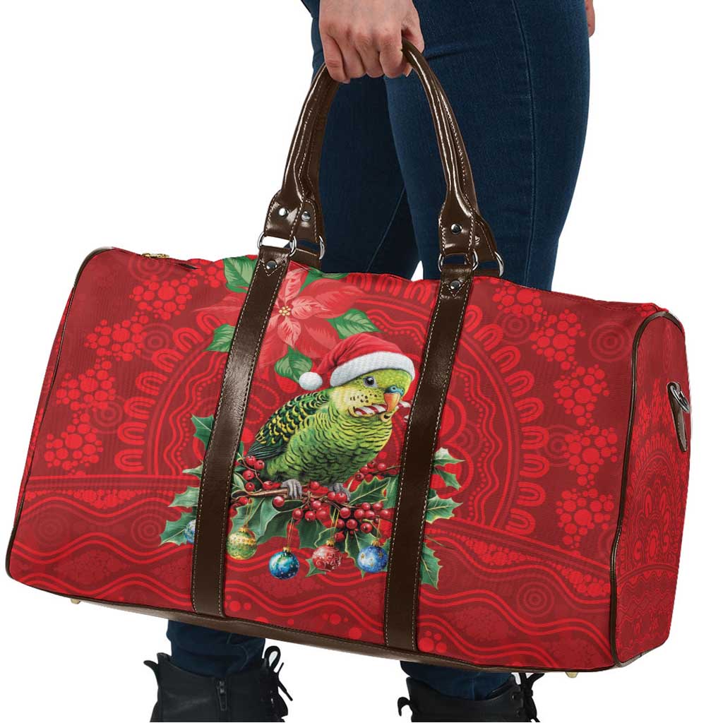 Aussie Green Budgerigar Travel Bag Aboriginal Inspired Christmas - Aussie Hoodie