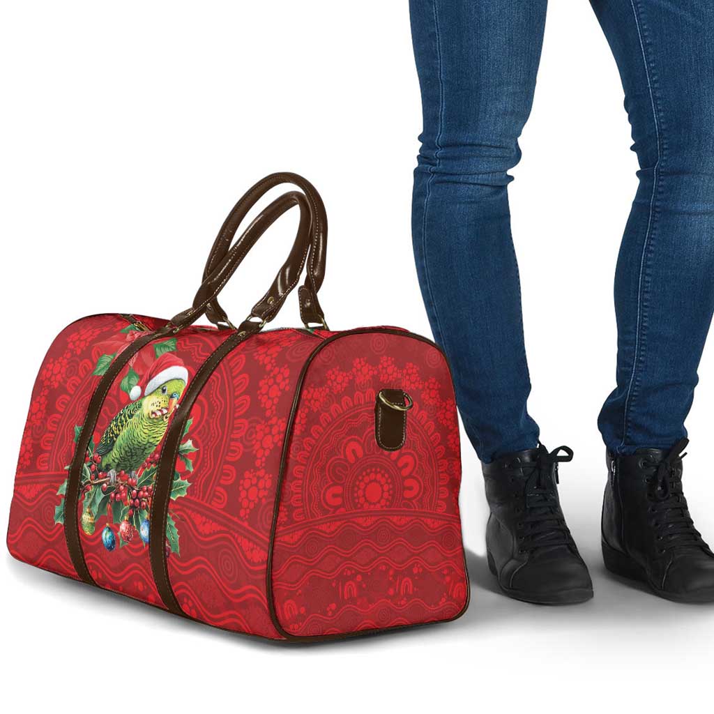 Aussie Green Budgerigar Travel Bag Aboriginal Inspired Christmas - Aussie Hoodie