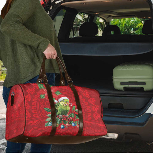 Aussie Green Budgerigar Travel Bag Aboriginal Inspired Christmas - Aussie Hoodie