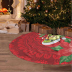 Aussie Green Budgerigar Tree Skirt Aboriginal Inspired Christmas - Aussie Hoodie