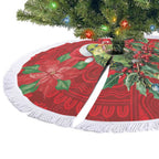 Aussie Green Budgerigar Tree Skirt Aboriginal Inspired Christmas - Aussie Hoodie