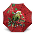 Aussie Green Budgerigar Umbrella Aboriginal Inspired Christmas - Aussie Hoodie