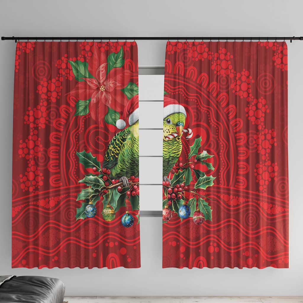 Aussie Green Budgerigar Window Curtain Aboriginal Inspired Christmas - Aussie Hoodie