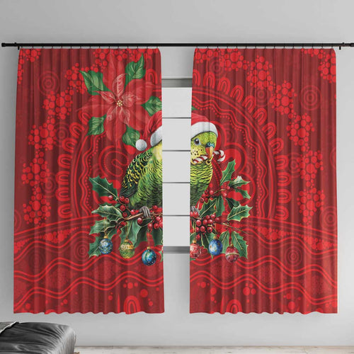 Aussie Green Budgerigar Window Curtain Aboriginal Inspired Christmas - Aussie Hoodie
