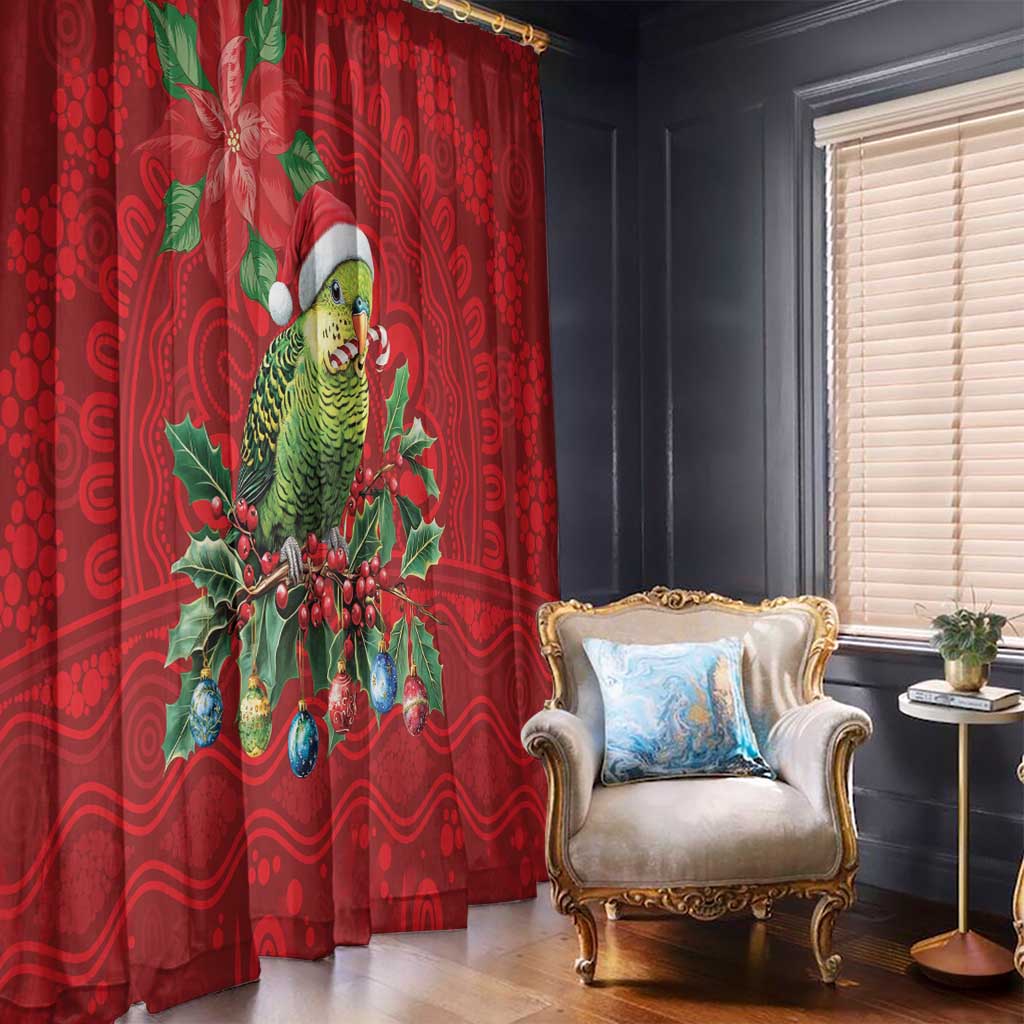 Aussie Green Budgerigar Window Curtain Aboriginal Inspired Christmas - Aussie Hoodie