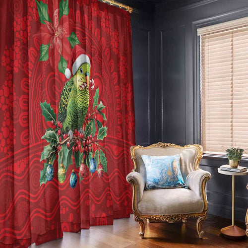 Aussie Green Budgerigar Window Curtain Aboriginal Inspired Christmas - Aussie Hoodie