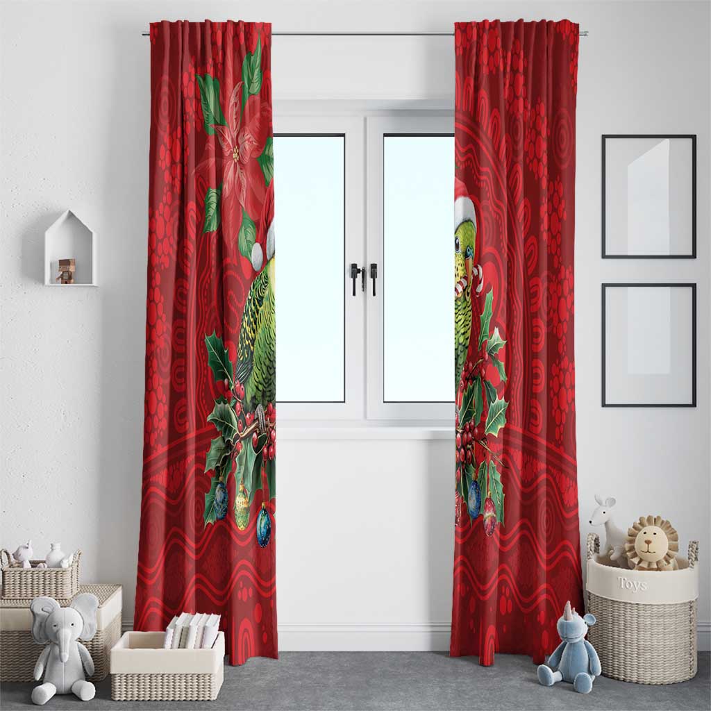 Aussie Green Budgerigar Window Curtain Aboriginal Inspired Christmas - Aussie Hoodie