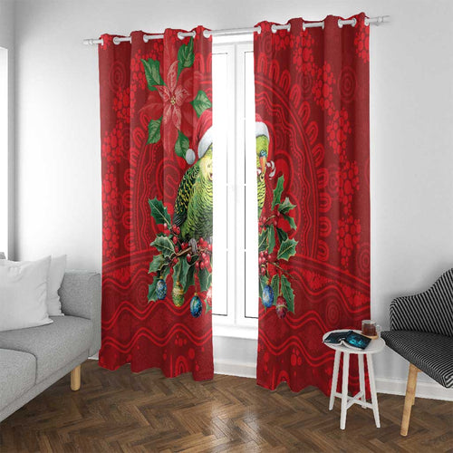 Aussie Green Budgerigar Window Curtain Aboriginal Inspired Christmas - Aussie Hoodie