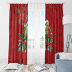 Aussie Green Budgerigar Window Curtain Aboriginal Inspired Christmas - Aussie Hoodie