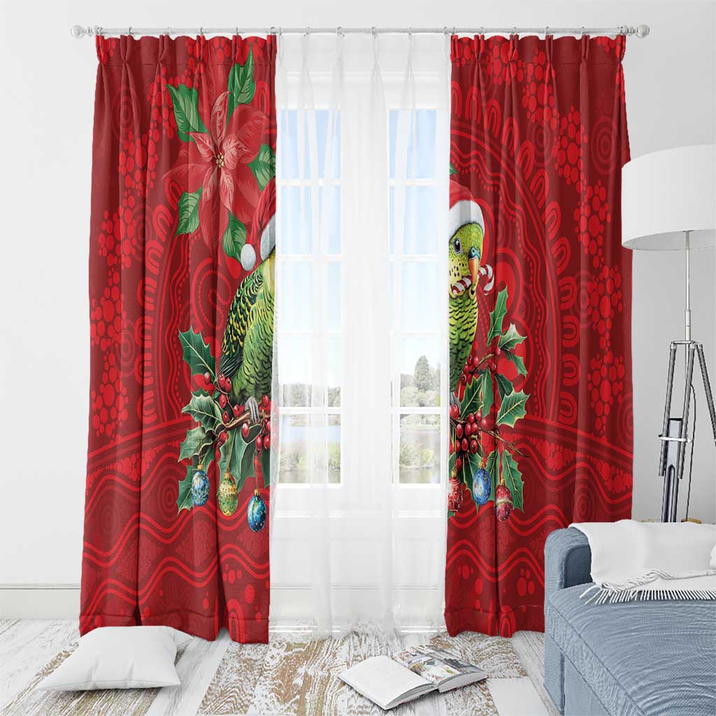 Aussie Green Budgerigar Window Curtain Aboriginal Inspired Christmas - Aussie Hoodie
