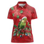 Aussie Green Budgerigar Women Polo Shirt Aboriginal Inspired Christmas - Aussie Hoodie