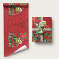 Aussie Green Budgerigar Wrapping Paper Aboriginal Inspired Christmas - Aussie Hoodie