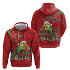 Aussie Green Budgerigar Zip Hoodie Aboriginal Inspired Christmas - Aussie Hoodie