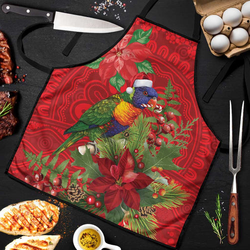 Aussie Rainbow lorikeet Apron Aboriginal Inspired Christmas - Aussie Hoodie
