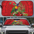 Aussie Rainbow lorikeet Auto Sun Shade Aboriginal Inspired Christmas - Aussie Hoodie
