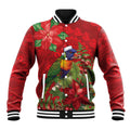 Aussie Rainbow lorikeet Baseball Jacket Aboriginal Inspired Christmas - Aussie Hoodie