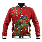 Aussie Rainbow lorikeet Baseball Jacket Aboriginal Inspired Christmas - Aussie Hoodie