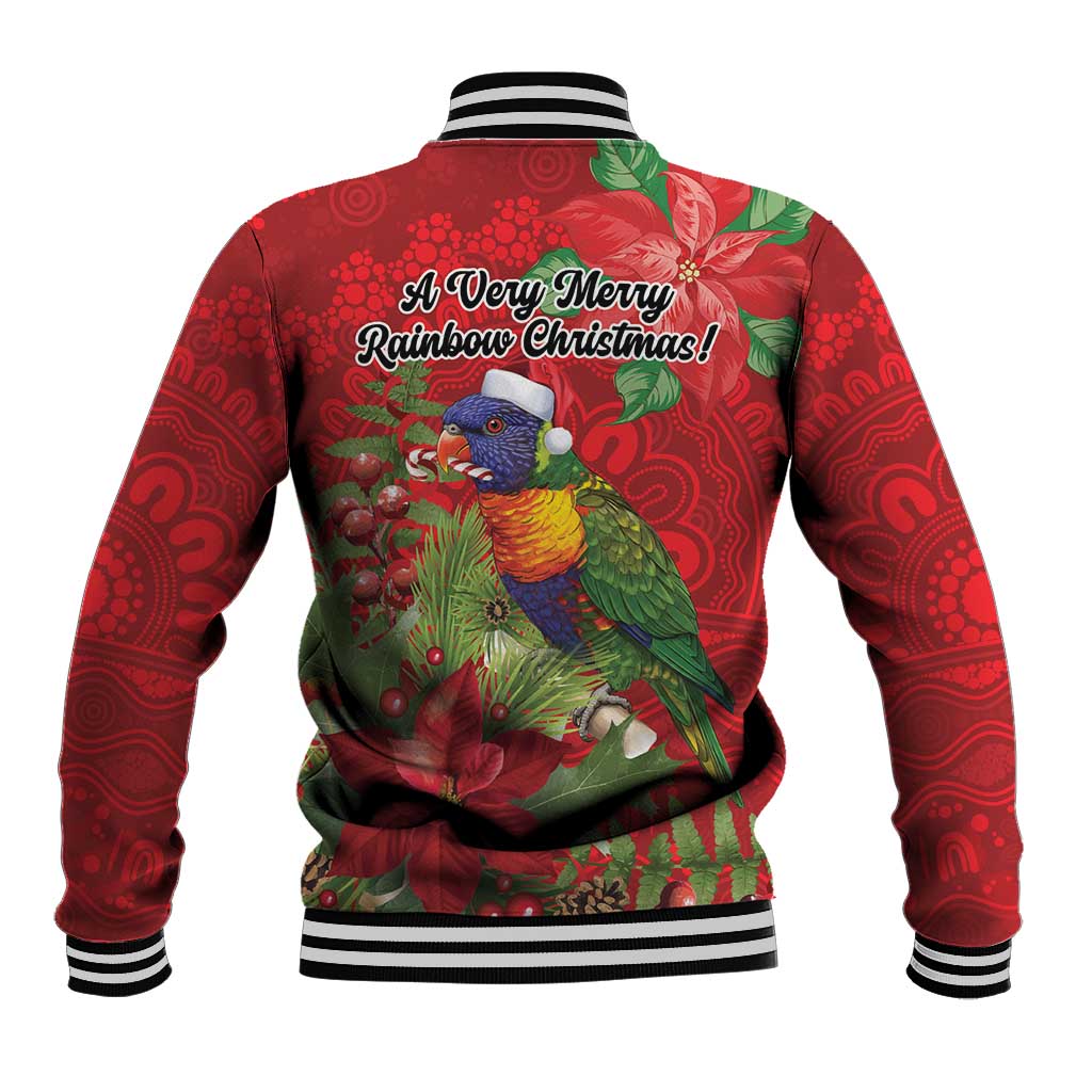 Aussie Rainbow lorikeet Baseball Jacket Aboriginal Inspired Christmas - Aussie Hoodie