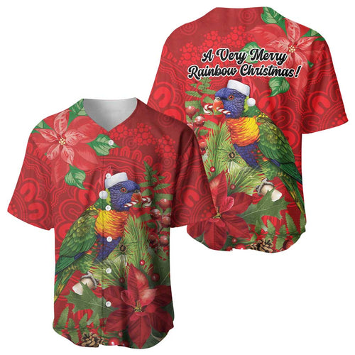 Aussie Rainbow lorikeet Baseball Jersey Aboriginal Inspired Christmas - Aussie Hoodie