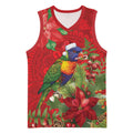 Aussie Rainbow lorikeet Basketball Jersey Aboriginal Inspired Christmas - Aussie Hoodie