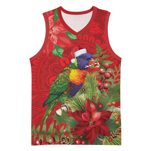 Aussie Rainbow lorikeet Basketball Jersey Aboriginal Inspired Christmas - Aussie Hoodie