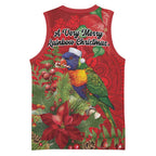 Aussie Rainbow lorikeet Basketball Jersey Aboriginal Inspired Christmas - Aussie Hoodie
