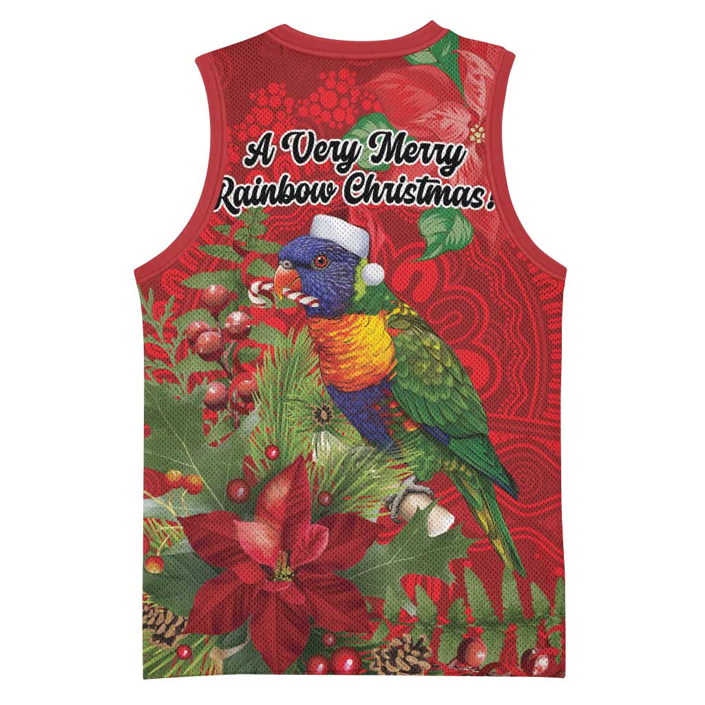 Aussie Rainbow lorikeet Basketball Jersey Aboriginal Inspired Christmas - Aussie Hoodie
